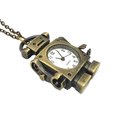 Classic Bronze Necklace Watch (Robot)