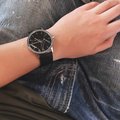 Stylish Japan Calf Leather Watch (Black, Marble)
