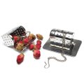 Genteel Stainless Steel Box Tea Infuser With Chain and Tray