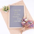 Remindful Wood Frame With Grey Plastic Letterboard