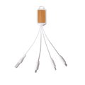 Eco-friendly Bamboo 3-in-1 Charging Cable