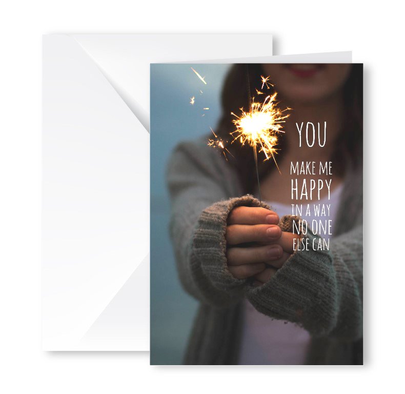 Heartfelt Greeting Card (You Make Me Happy)