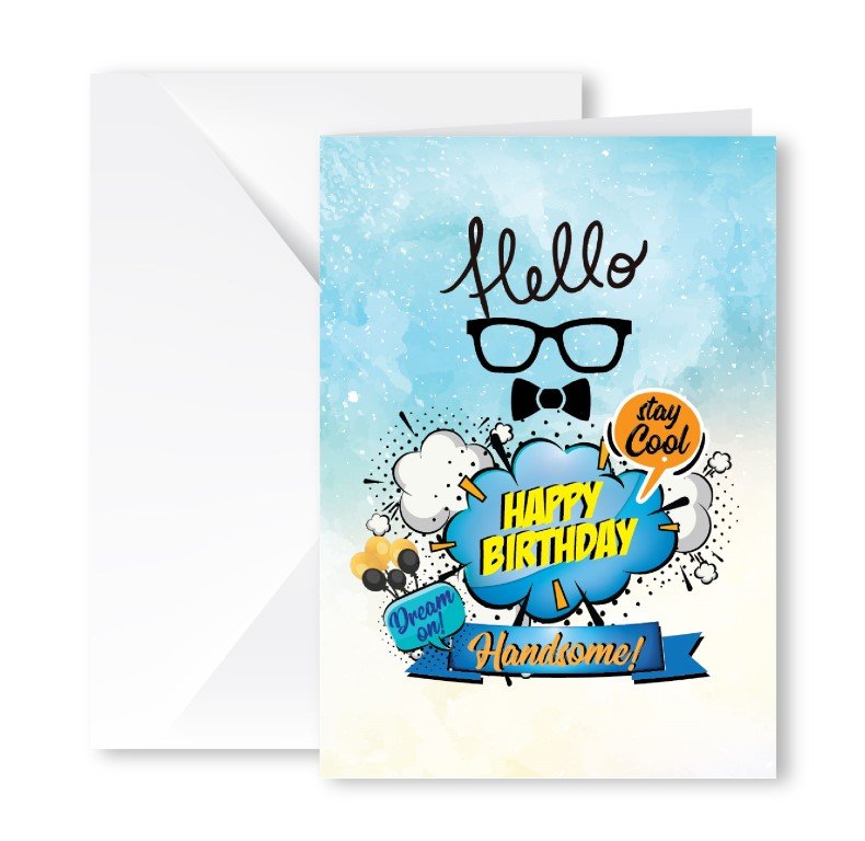 Heartfelt Greeting Card (Happy Birthday Handsome)