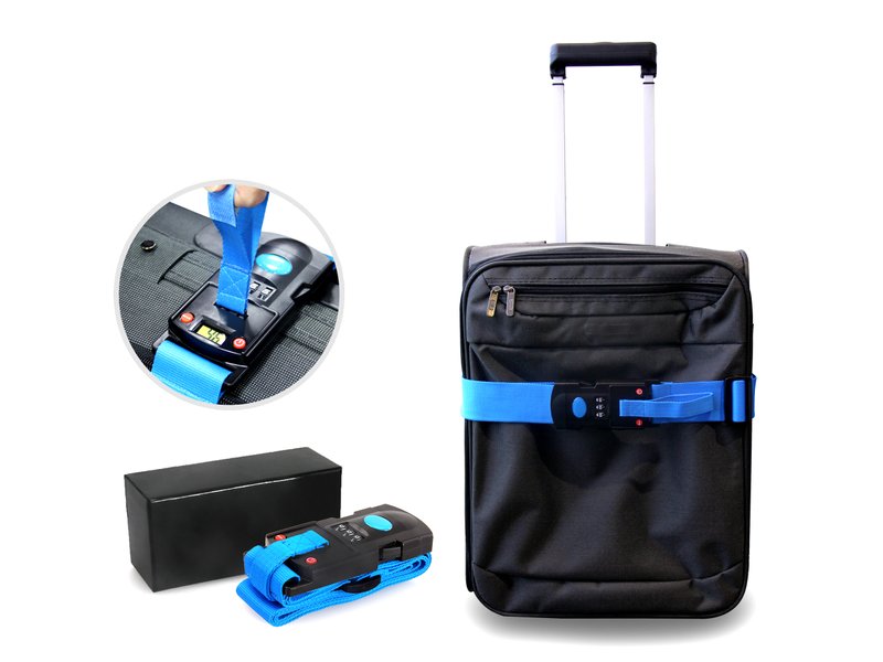 Secure Luggage Strap with Weighing Scale and Lock
