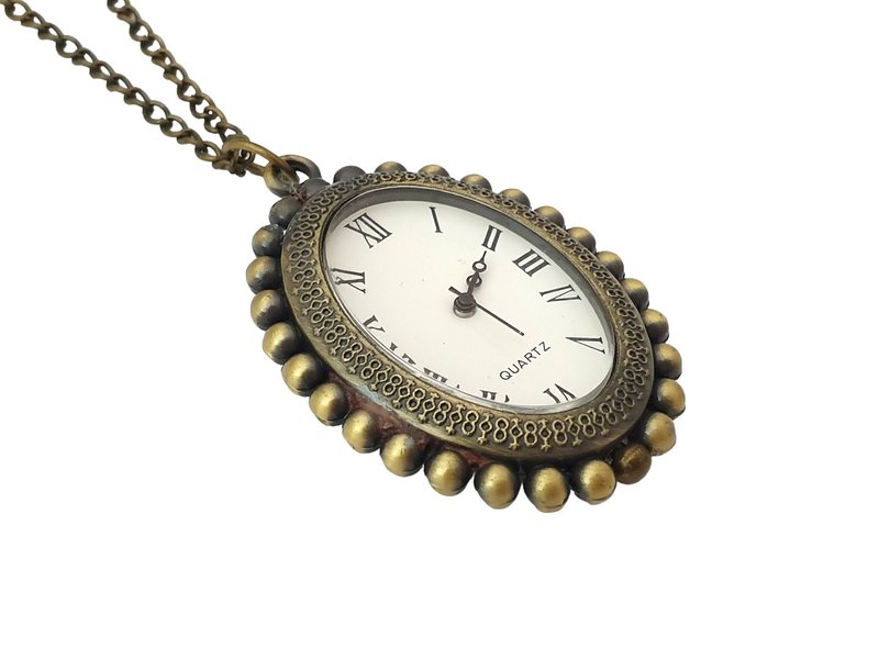 Classic Bronze Necklace Watch (Royal)