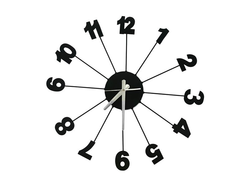 Distinctive Number Spokes Wall Clock