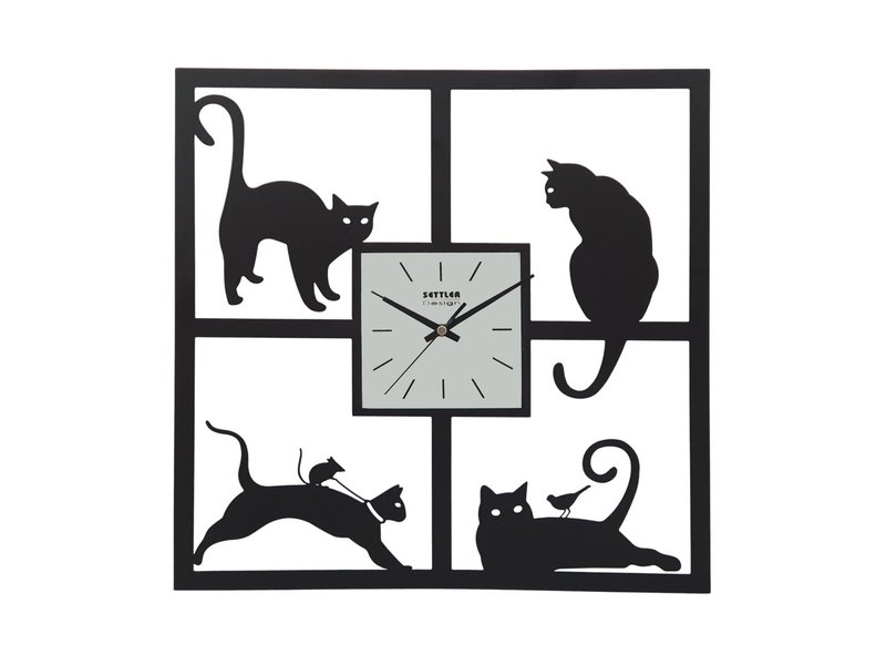Pictorial Cats Wall Clock