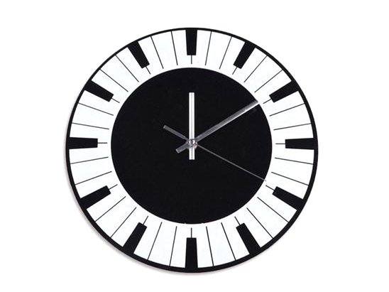 Minimalist Piano Wall Clock
