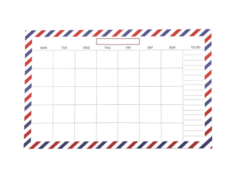 Organised Airmail Desktop Calendar