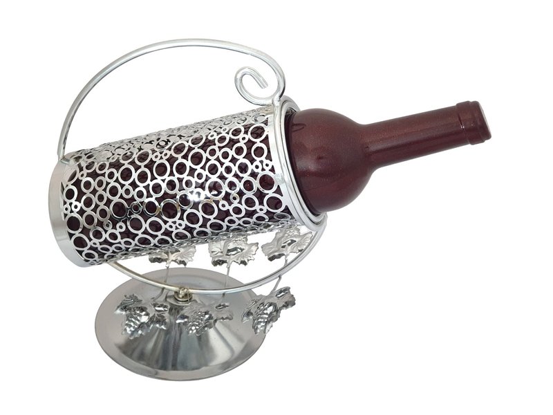 Ornate Metallic Wine Holder
