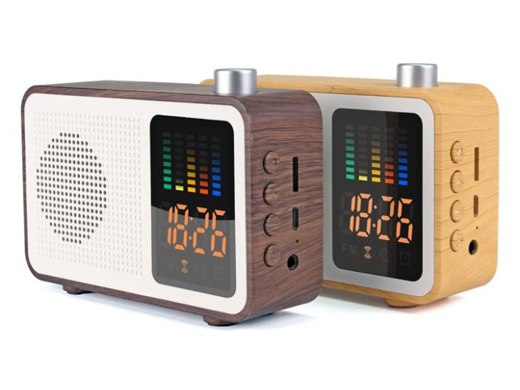 Zen Wooden Clock Radio Speaker
