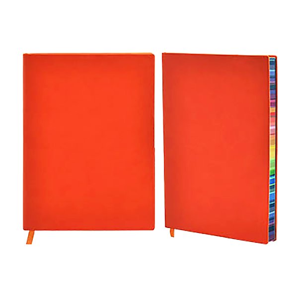 Catchy A5 Soft Cover Notebook With Rainbow Side
