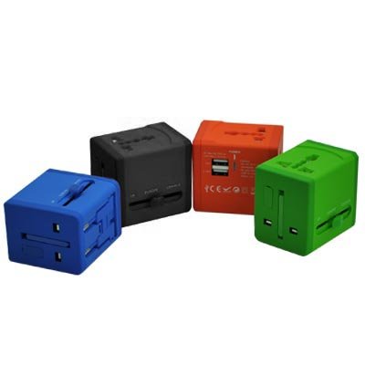 Universal Travel Adapter and 2 USB Ports