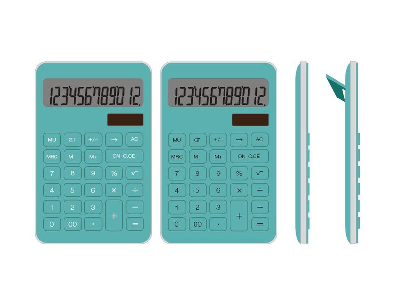Modern 12-Digit Desktop Calculator