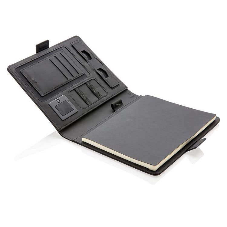 Well-equipped Portfolio With Notebook And Wireless Charger