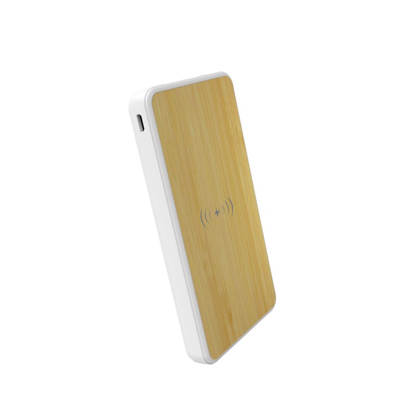 Eco-friendly Bamboo Wireless Charger & Power Bank