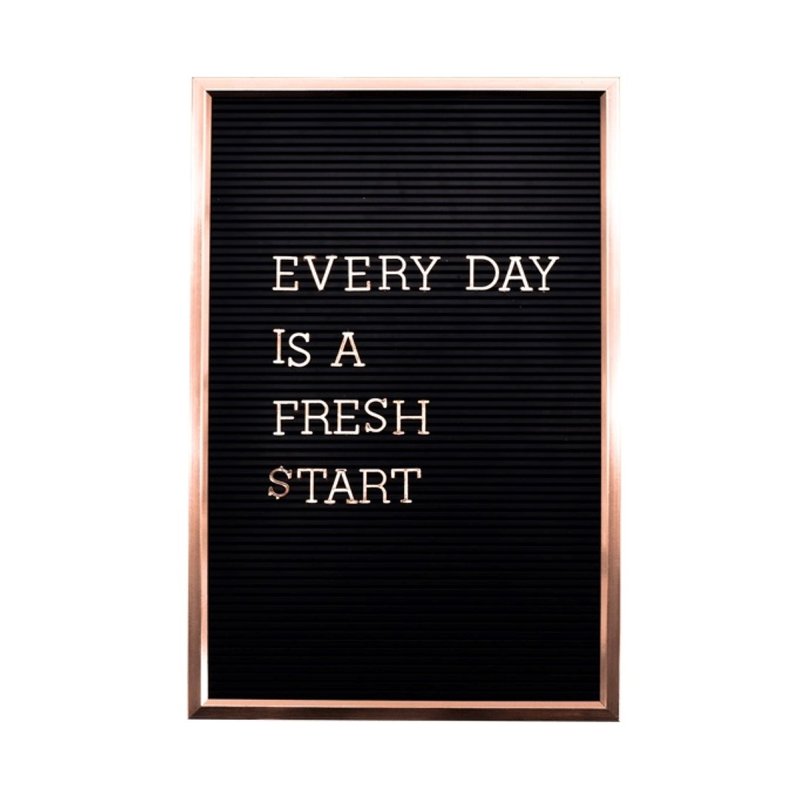 Remindful Gold Frame With Black Plastic Letterboard