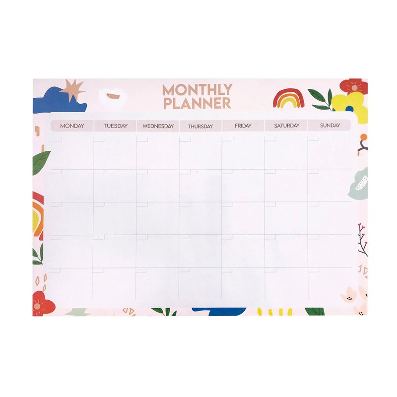 Colourful Rainbow Monthly A3 Planner
