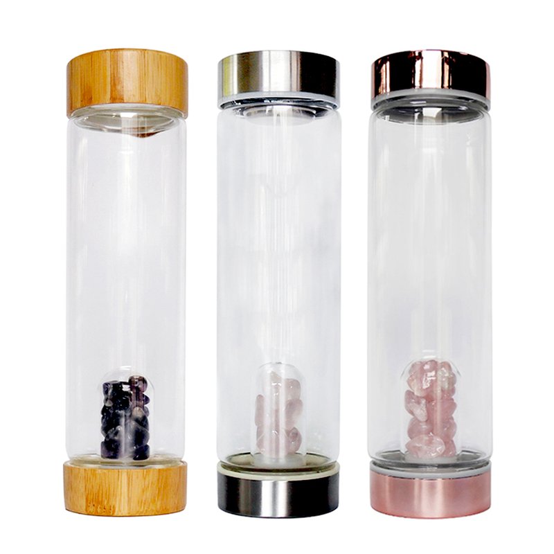 Invigorating Gemstones Infused Glass Bottle