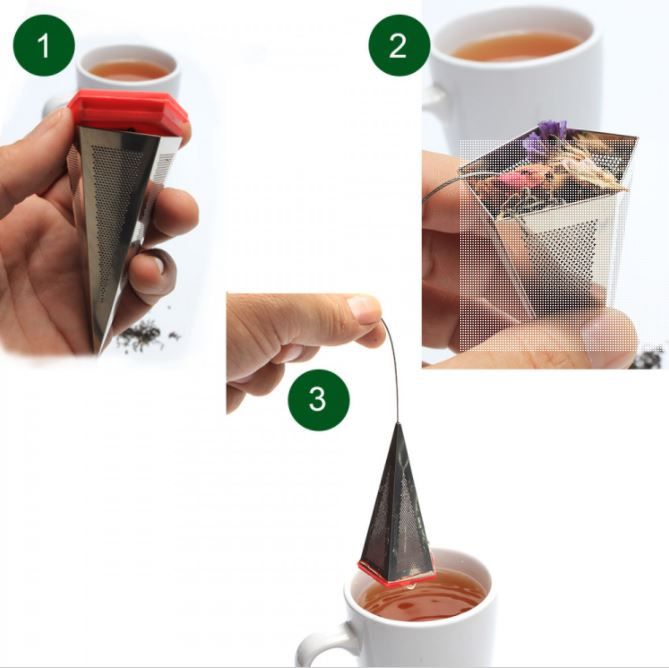 Unique Set of 3 Tower Shape Tea Infuser With Scoop