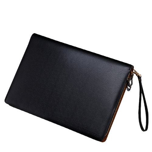 Portable A4 Stylish Black Zipper Bag