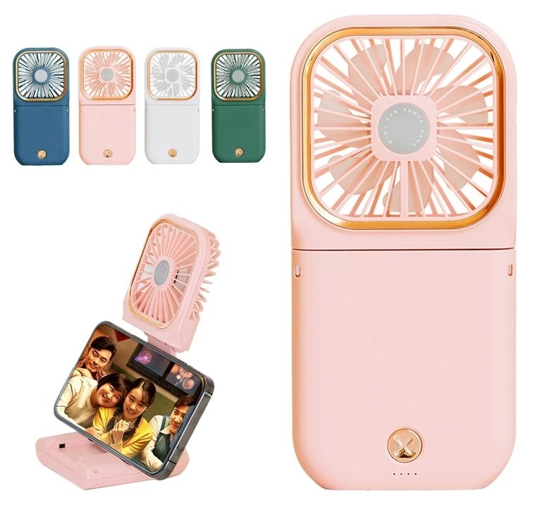 3 in 1 Portable Fan With Mobile Holder And Power Bank